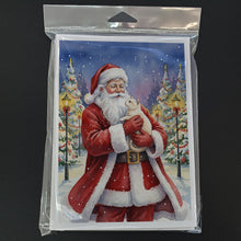 Load image into Gallery viewer, American Curl Cat with Santa Claus Greeting Cards Pack of 8