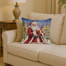 Load image into Gallery viewer, American Curl Cat with Santa Claus Throw Pillow