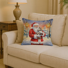 Load image into Gallery viewer, American Shorthair Cat with Santa Claus Throw Pillow