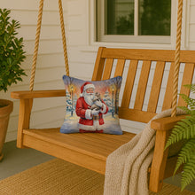 Load image into Gallery viewer, American Shorthair Cat with Santa Claus Throw Pillow