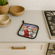 Load image into Gallery viewer, American Wirehair Cat with Santa Claus Pair of Pot Holders