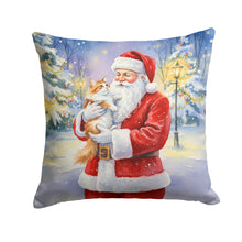 Load image into Gallery viewer, Asian Cat with Santa Claus Throw Pillow
