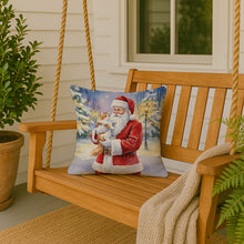 Load image into Gallery viewer, Asian Cat with Santa Claus Throw Pillow