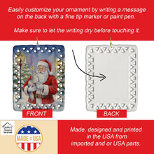 Load image into Gallery viewer, Australian Mist Cat with Santa Claus Porcelain Ornament