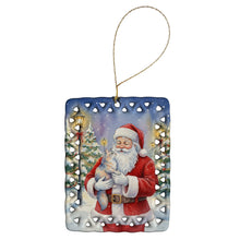 Load image into Gallery viewer, Australian Mist Cat with Santa Claus Porcelain Ornament