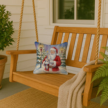 Load image into Gallery viewer, Australian Mist Cat with Santa Claus Throw Pillow