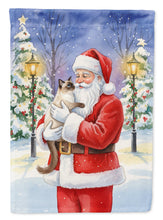 Load image into Gallery viewer, Balinese Cat with Santa Claus House Flag
