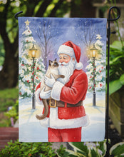 Load image into Gallery viewer, Balinese Cat with Santa Claus Garden Flag