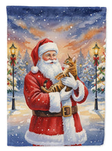 Load image into Gallery viewer, Bengal Cat with Santa Claus Garden Flag