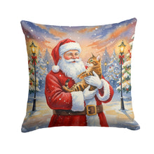 Load image into Gallery viewer, Bengal Cat with Santa Claus Throw Pillow
