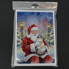 Load image into Gallery viewer, Birman Cat with Santa Claus Greeting Cards Pack of 8