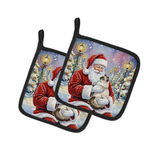 Load image into Gallery viewer, Birman Cat with Santa Claus Pair of Pot Holders