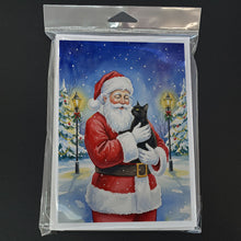 Load image into Gallery viewer, Bombay Cat with Santa Claus Greeting Cards Pack of 8
