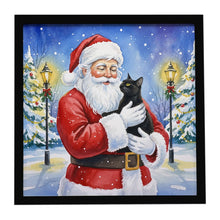 Load image into Gallery viewer, Bombay Cat with Santa Claus Framed Metal Print