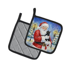 Load image into Gallery viewer, Bombay Cat with Santa Claus Pair of Pot Holders
