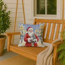 Load image into Gallery viewer, British Shorthair Cat with Santa Claus Throw Pillow
