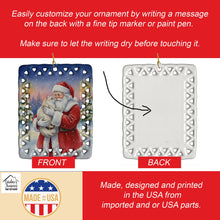 Load image into Gallery viewer, Burmilla Cat with Santa Claus Porcelain Ornament
