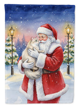 Load image into Gallery viewer, Burmilla Cat with Santa Claus Garden Flag
