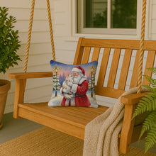 Load image into Gallery viewer, Burmilla Cat with Santa Claus Throw Pillow