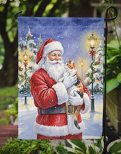 Load image into Gallery viewer, Calico Cat with Santa Claus Garden Flag