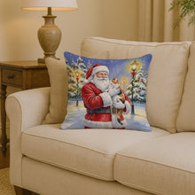Load image into Gallery viewer, Calico Cat with Santa Claus Throw Pillow