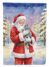Load image into Gallery viewer, Chartreux Cat with Santa Claus House Flag