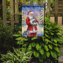 Load image into Gallery viewer, Chartreux Cat with Santa Claus Garden Flag