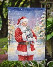 Load image into Gallery viewer, Chartreux Cat with Santa Claus Garden Flag