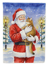 Load image into Gallery viewer, Chausie Cat with Santa Claus House Flag