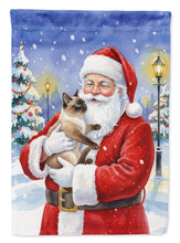 Load image into Gallery viewer, Chocolate Point Cat with Santa Claus Garden Flag