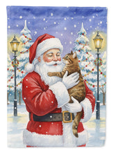 Load image into Gallery viewer, Classic Tabby Brown Cat with Santa Claus House Flag