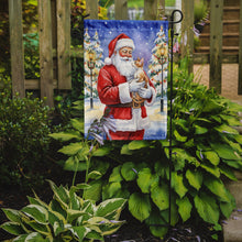 Load image into Gallery viewer, Cornish Rex Cat with Santa Claus Garden Flag