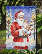Load image into Gallery viewer, Cornish Rex Cat with Santa Claus Garden Flag