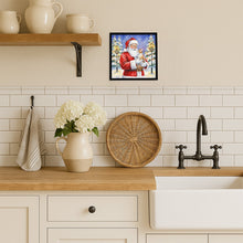 Load image into Gallery viewer, Cornish Rex Cat with Santa Claus Framed Metal Print