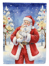 Load image into Gallery viewer, Cream and White Cat with Santa Claus House Flag