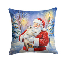 Load image into Gallery viewer, Cream Point Cat with Santa Claus Throw Pillow