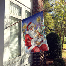 Load image into Gallery viewer, Devon Rex Cat with Santa Claus House Flag