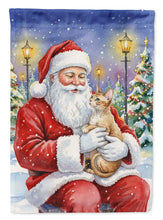 Load image into Gallery viewer, Devon Rex Cat with Santa Claus Garden Flag