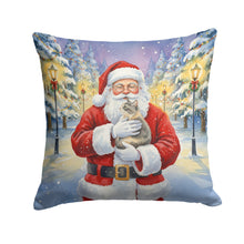 Load image into Gallery viewer, Dilute Tortoiseshell Cat with Santa Claus Throw Pillow