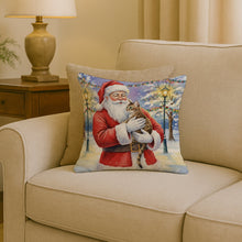 Load image into Gallery viewer, Egyptian Mau Cat with Santa Claus Throw Pillow