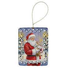 Load image into Gallery viewer, Exotic Shorthair Cat with Santa Claus Porcelain Ornament