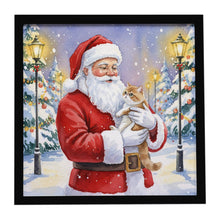 Load image into Gallery viewer, Exotic Shorthair Cat with Santa Claus Framed Metal Print