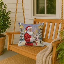 Load image into Gallery viewer, Exotic Shorthair Cat with Santa Claus Throw Pillow