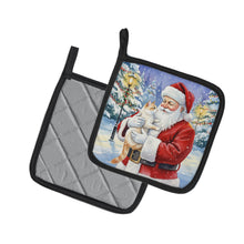 Load image into Gallery viewer, Flame Point Cat with Santa Claus Pair of Pot Holders
