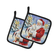 Load image into Gallery viewer, Flame Point Cat with Santa Claus Pair of Pot Holders