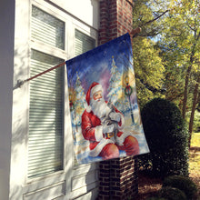 Load image into Gallery viewer, Gray and White Cat with Santa Claus House Flag