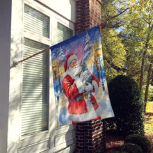 Load image into Gallery viewer, Gray Mackerel Tabby Cat with Santa Claus House Flag