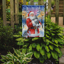 Load image into Gallery viewer, Gray Mackerel Tabby Cat with Santa Claus Garden Flag