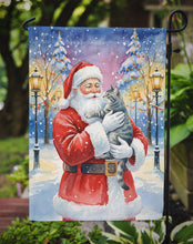 Load image into Gallery viewer, Gray Mackerel Tabby Cat with Santa Claus Garden Flag