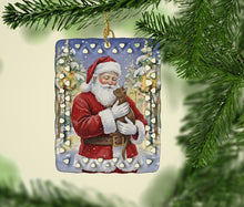 Load image into Gallery viewer, Havana Cat with Santa Claus Porcelain Ornament